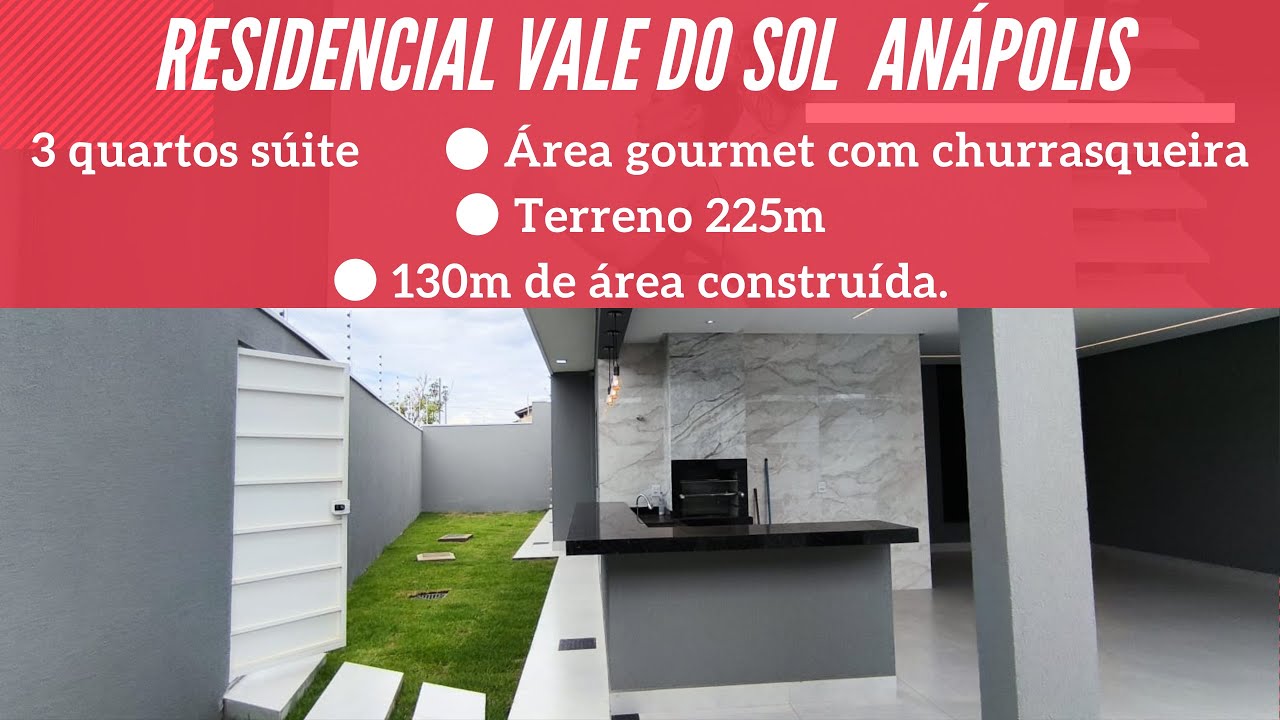 Casa NOVA no Residencial  Vale do Sol ANÁPOLIS -GOIAS/ Casa foi avaliada por 630 MIL  VENDA 580 mil