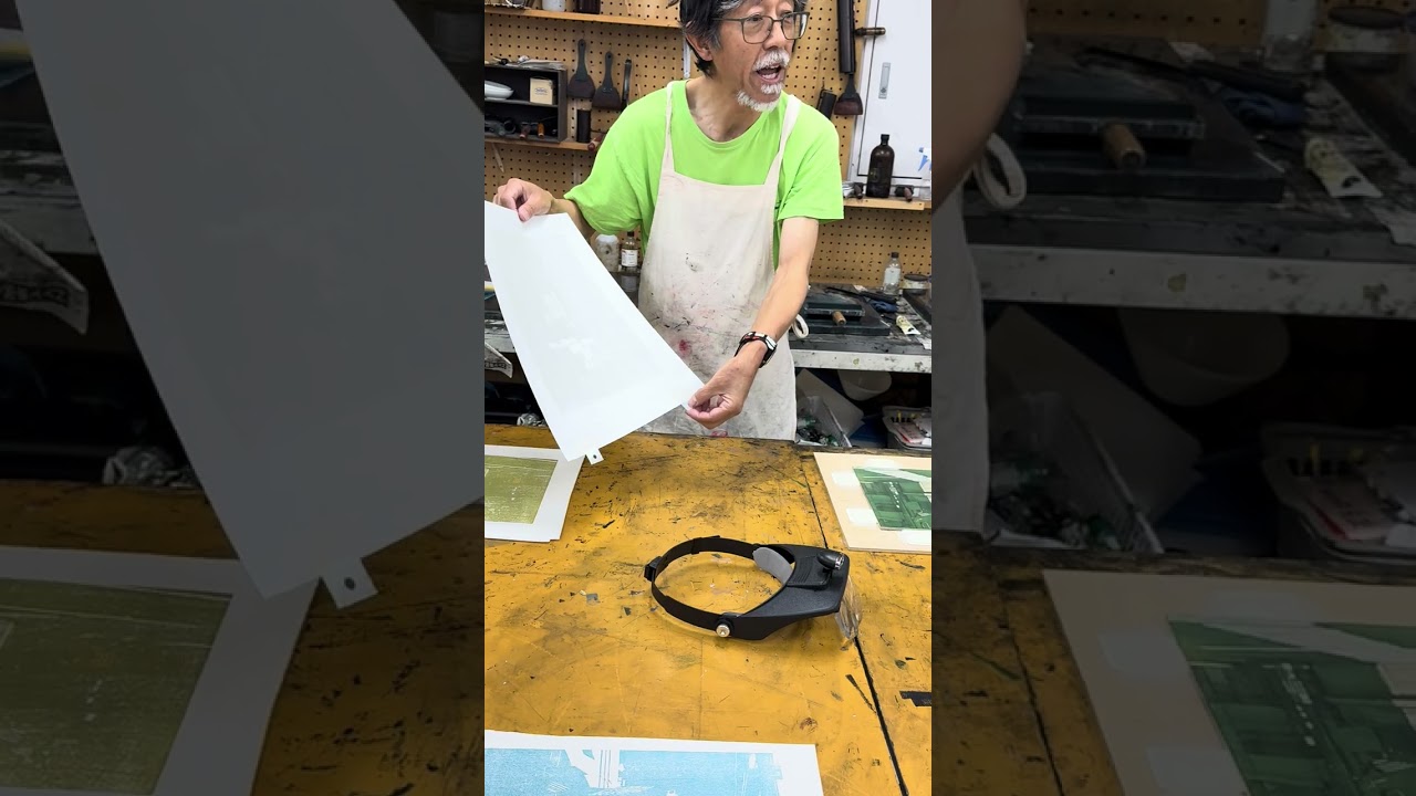 Reduction woodcut lecture at Kyoto Seika University (Japanese) Fall 2024