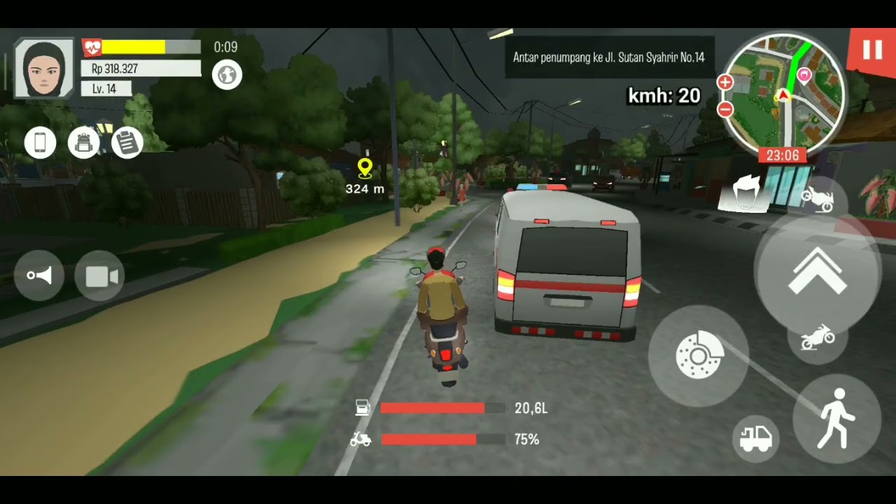 ImMengantar Pelanggan Sampai larut malam Ojol Life Simulator 