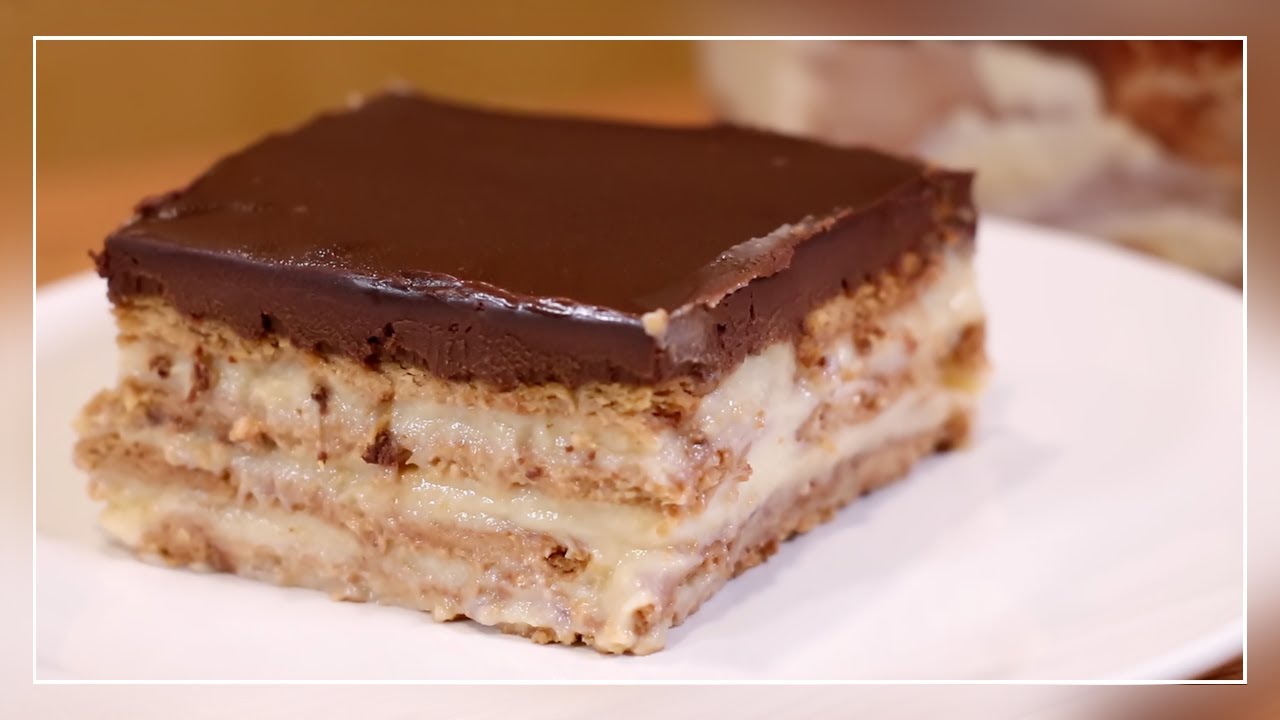 TARTA de GALLETAS y CREMA | Tarta de la Abuela (FACILÍSIMA)