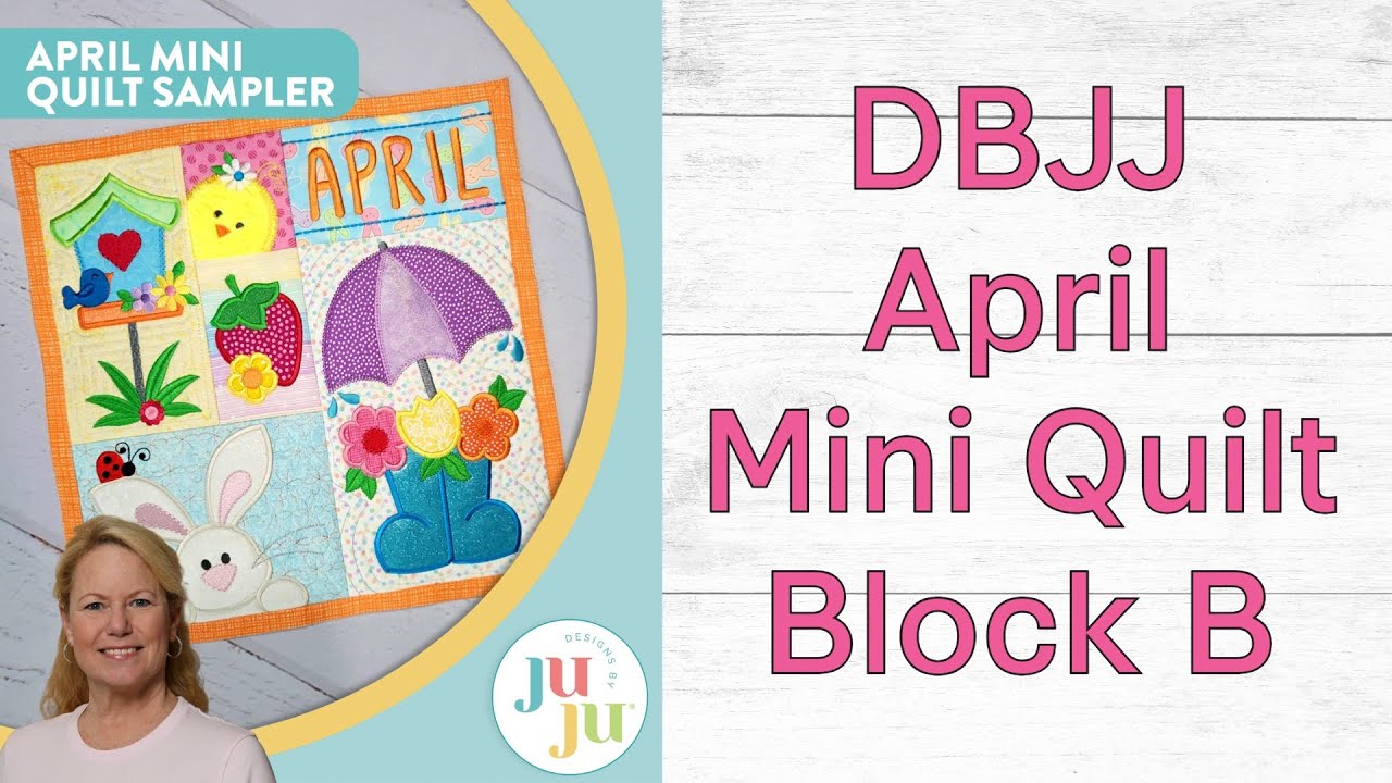 #DBJJ April Mini Quilt, Block B Chick & Strawberry, the Stitchuation Room, 6 Mar 26