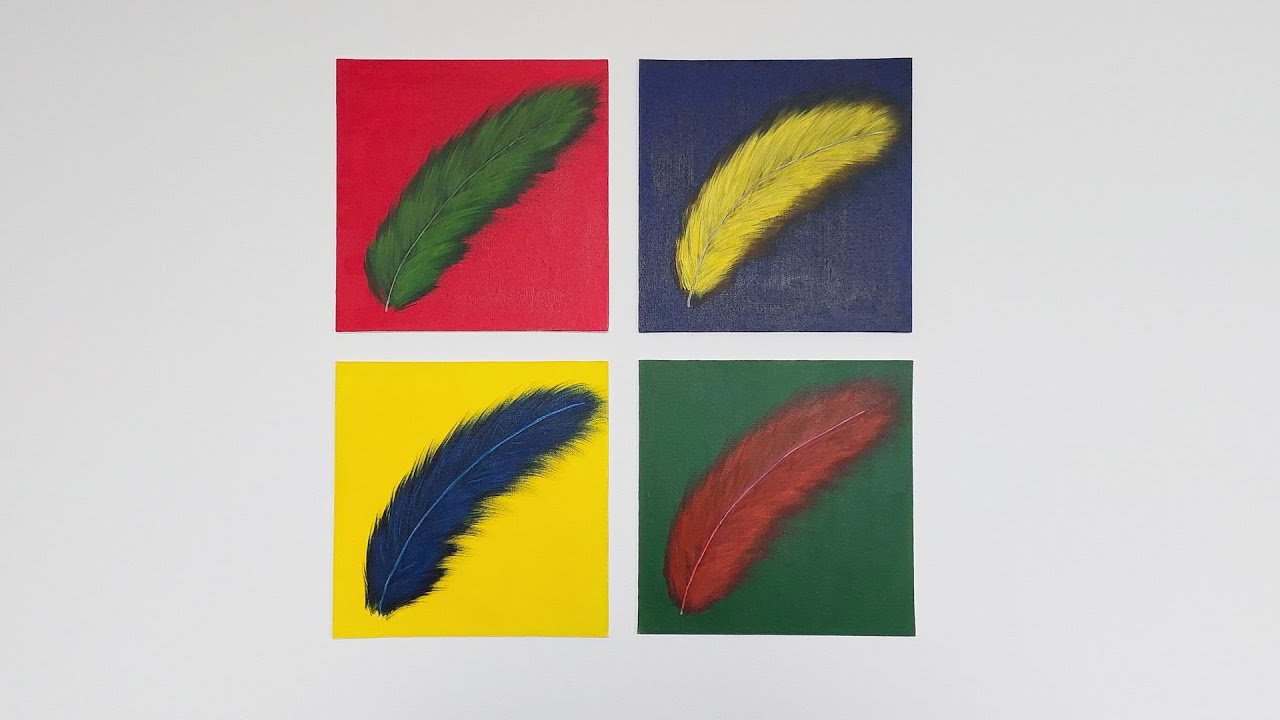 Blue Feather drawing | Painting by toothbrush for Beginners | STEP by STEP Tutorial | DeOli art