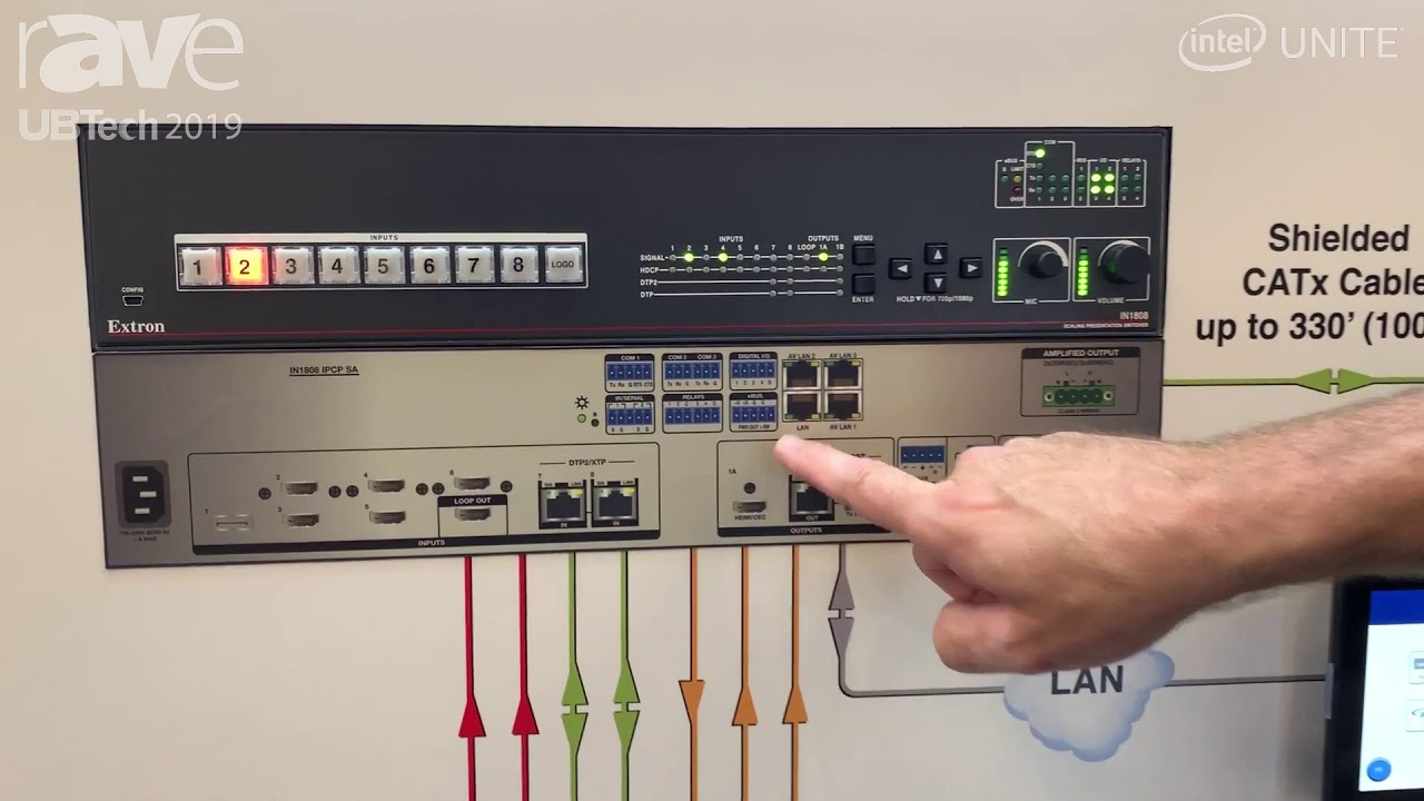 UB Tech 2019: Extron Highlights Its IN1808 4K 60 Seamless Presentation Switcher