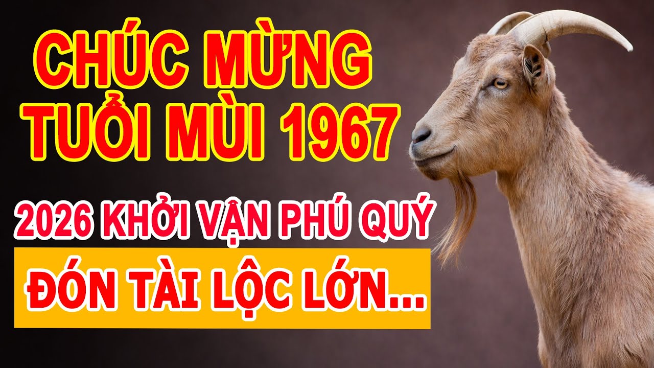 Chúc Mừng Tuổi Đinh Mùi 1967: Chuyển Vận Phú Quý Tài Lộc Liên Tục Kéo Đến, Hậu Vận Sung Túc