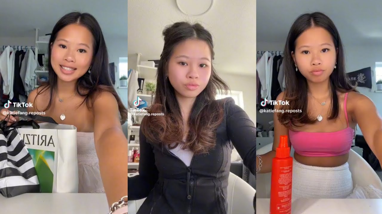 Katie Fang Tiktok Compliation (Grwm, Haul, etc)