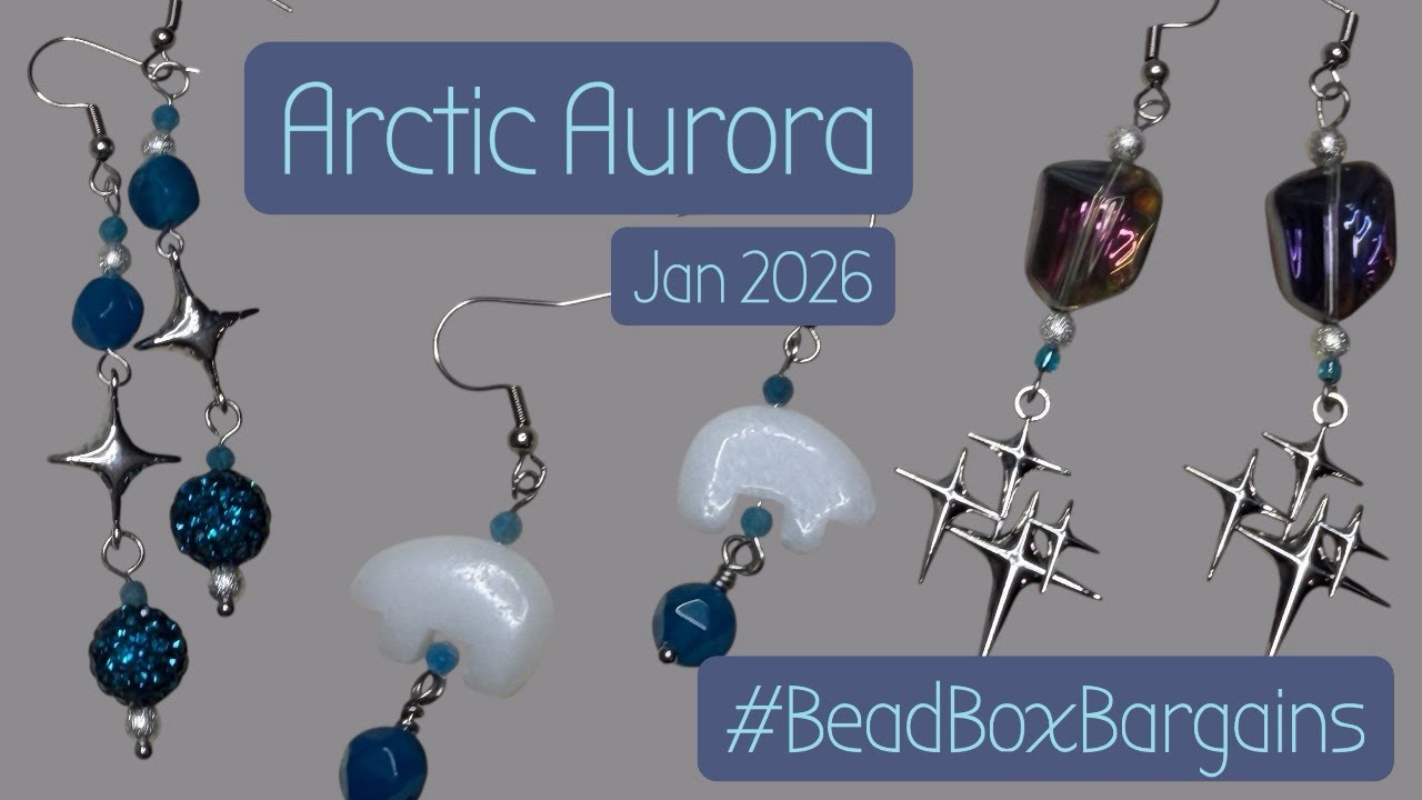 #bargainbeadbox Arctic Aurora 3 pairs of earrings #earringtutorial #designsanddoovers #beading 