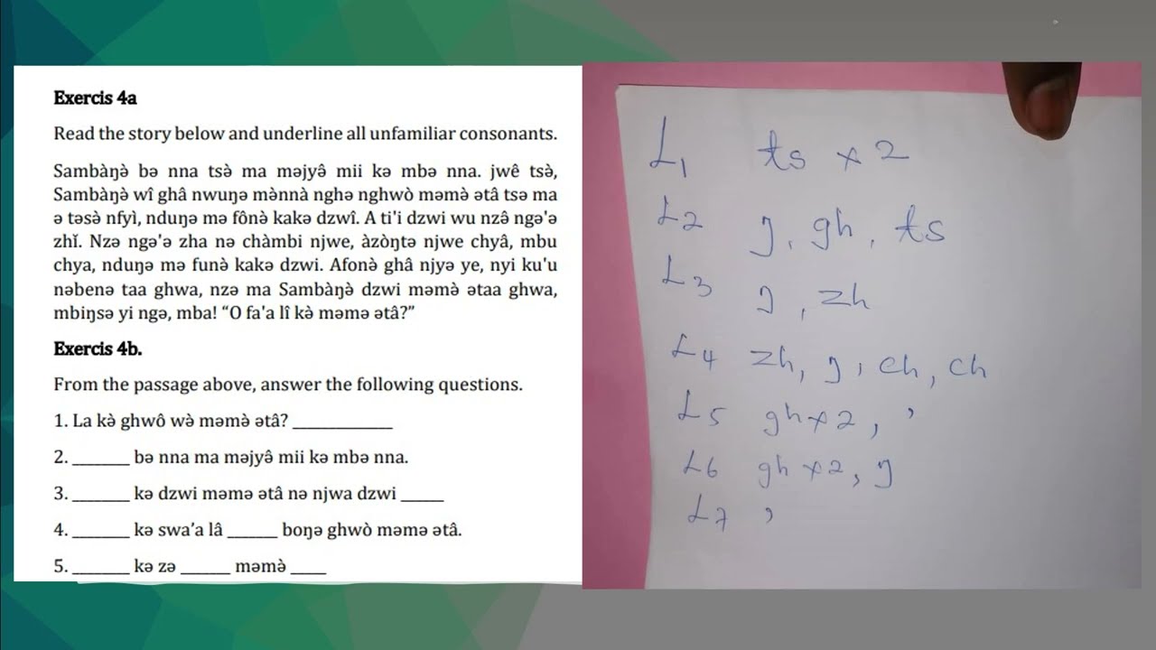 Unfamiliar Consonants In Nkwen Language Lesson 2