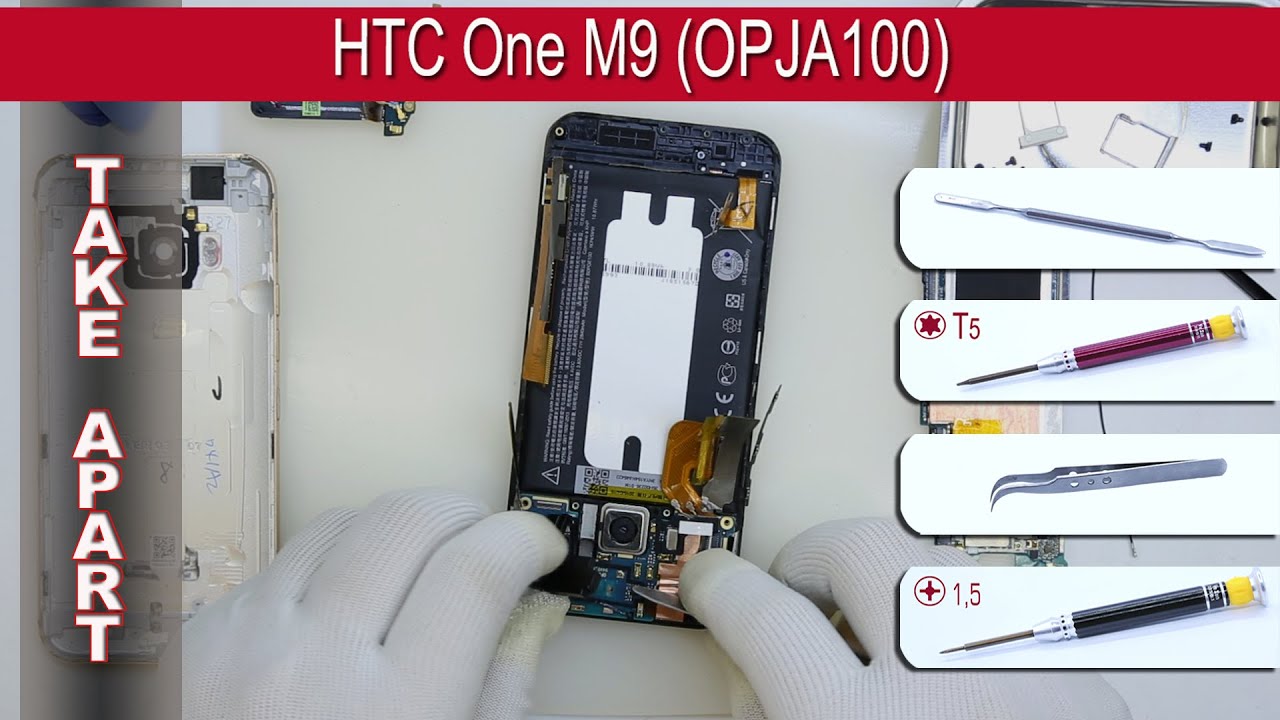 Как разобрать 📱 HTC One M9 (OPJA100) Разборка и ремонт