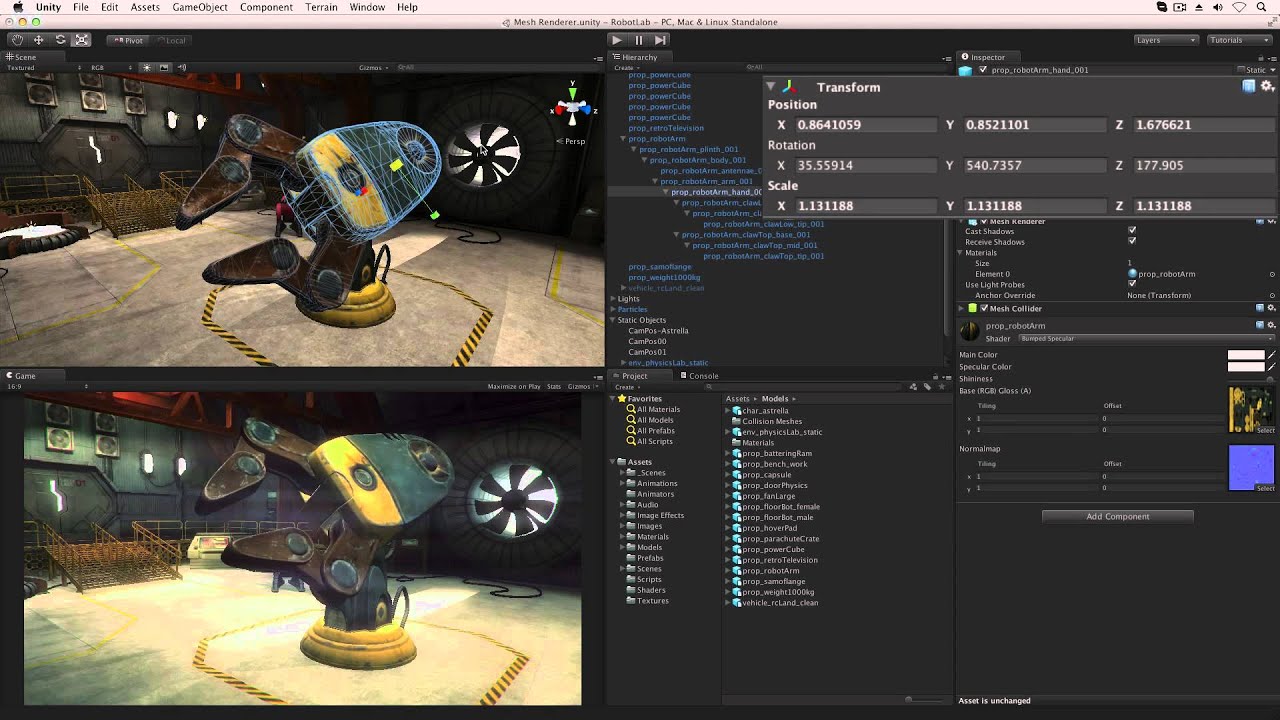 Mesh Renderers and Filters - Unity Official Tutorials