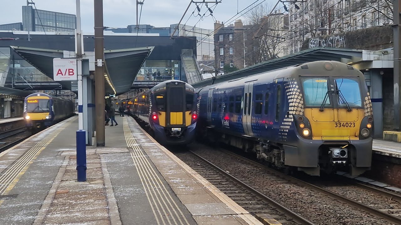Trains at Haymarket, 19/02/2025