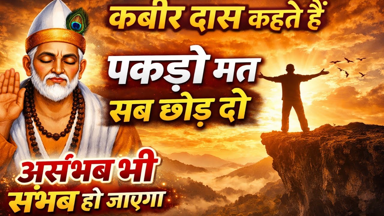 कबीर दास कहते हैं – पकड़ो मत, सब छोड़ दो | असंभव भी संभव हो जाएगा | Kabir Das Motivation