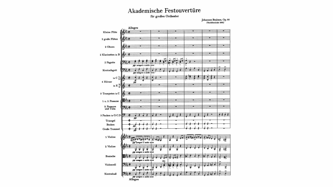 Brahms: Academic Festival Overture, Op. 80 (with Score)