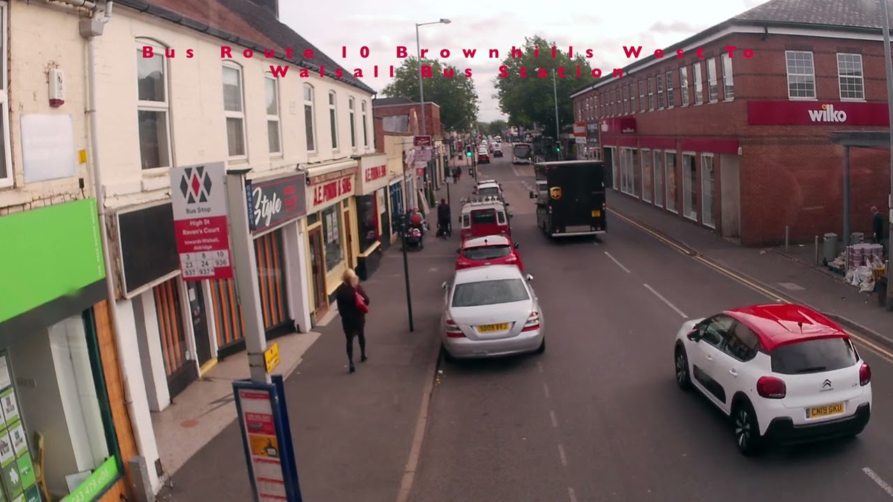 Bus Route 10 Brownhills West To Walsall Bus Station   4K