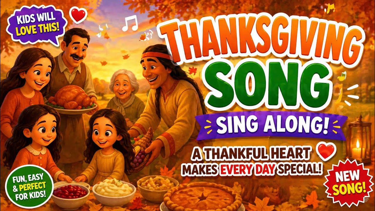 Thanksgiving Song for Kids | Clarissa & Lilianna Sing About the Cornucopia (Horn of Plenty)