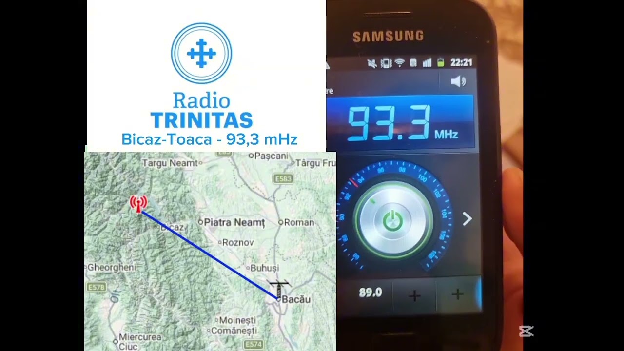 RADIO TRINITAS Bicaz-Toaca, recepționat în Bacău (86 km)