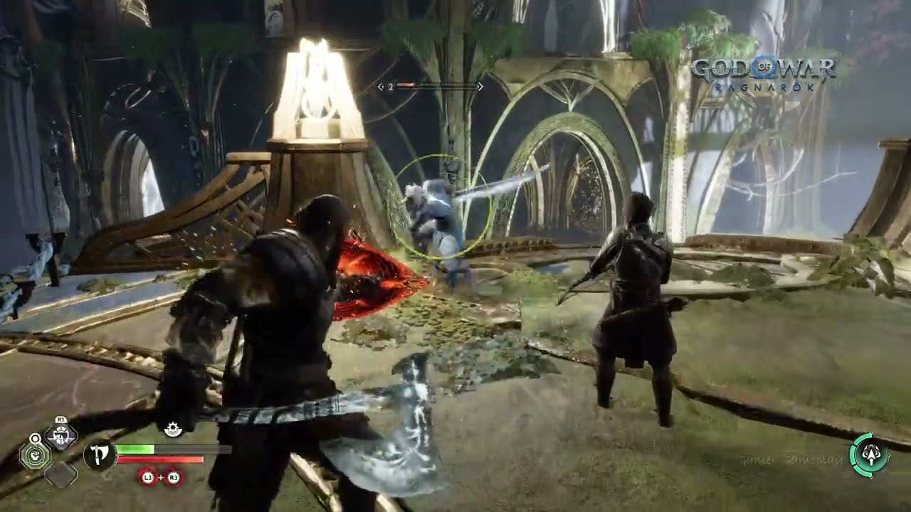 God of War Ragnar&ouml;k light elf warrior PS4 Gameplay