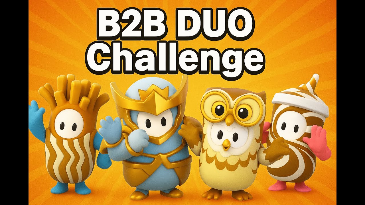 B2B Duo CHALLENGE🏆with ALL Ranked Knockout Skins C1-4 vs. Streamsniper 🔫 - FALL GUYS GERMAN 🇩🇪