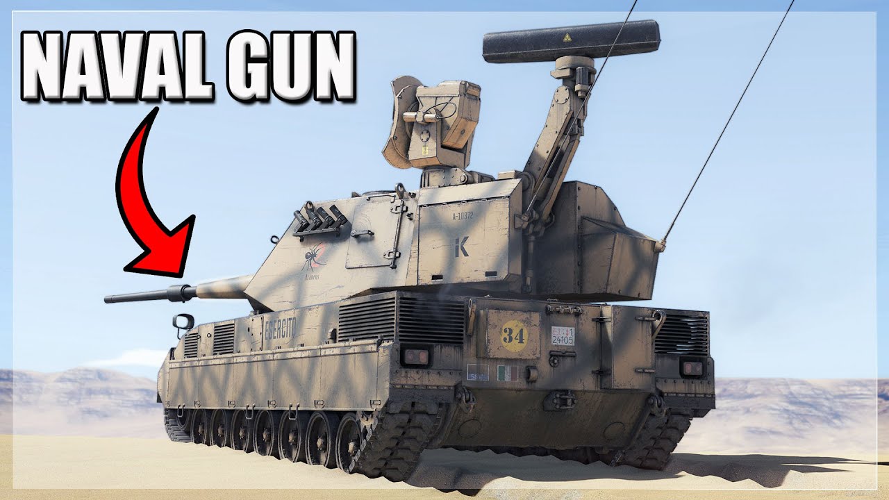 NAVAL GUN FUSED TO A TANK