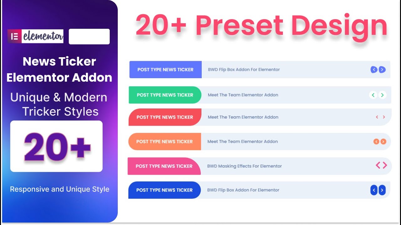 News Ticker Elementor addon tutorial
