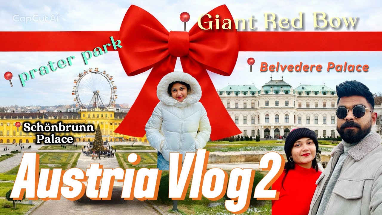 මුලු Vienna City 🇦🇹එකම Cover කලා| බීපු රසම Hot Chocolate එක| Viral Red Bow🎀| 1st Time X-mas සැමරුවා