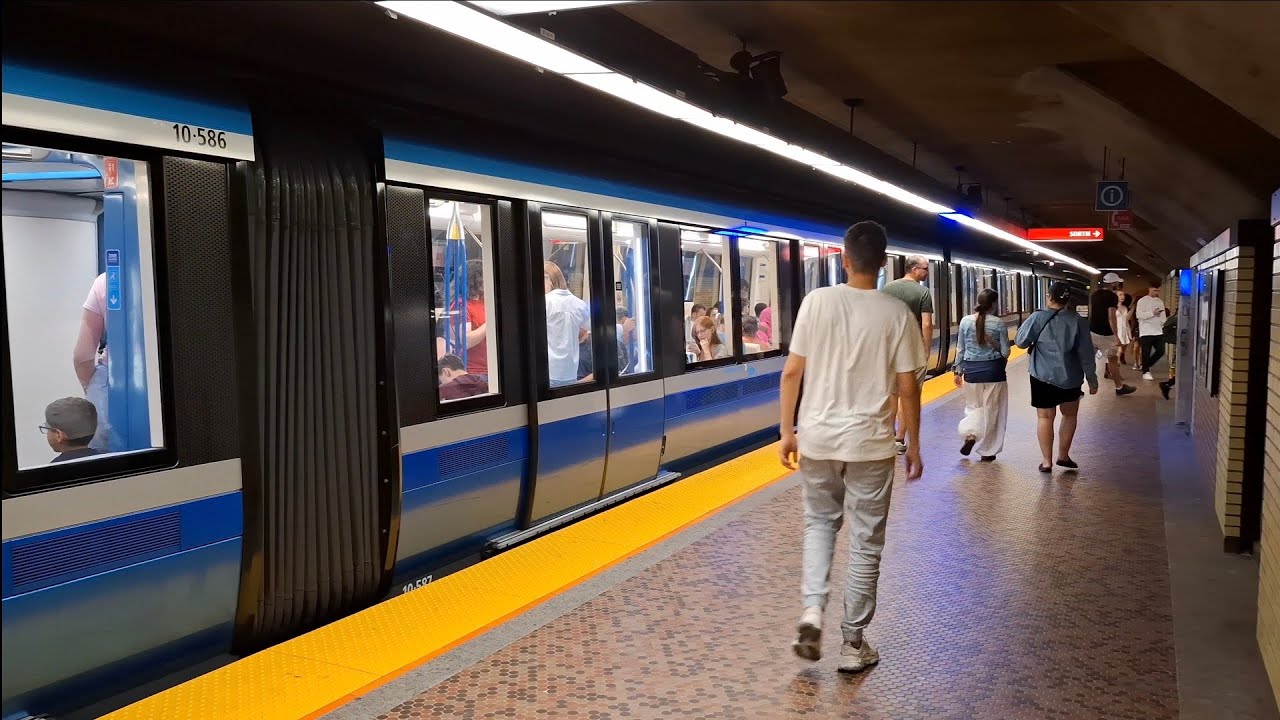 Métro de Montréal-Azur MPM-10 (stations Joliette )-ligne verte- 4K