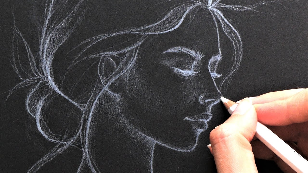 I Tried to DRAW ONLY with WHITE PENCIL for the FIRST TIME!