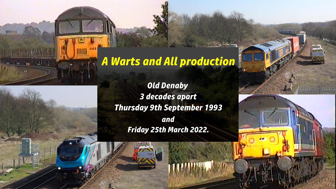 Trains at Old Denaby near Mexborough, almost 3 decades apart 1993 and 2022. 'Warts and All'