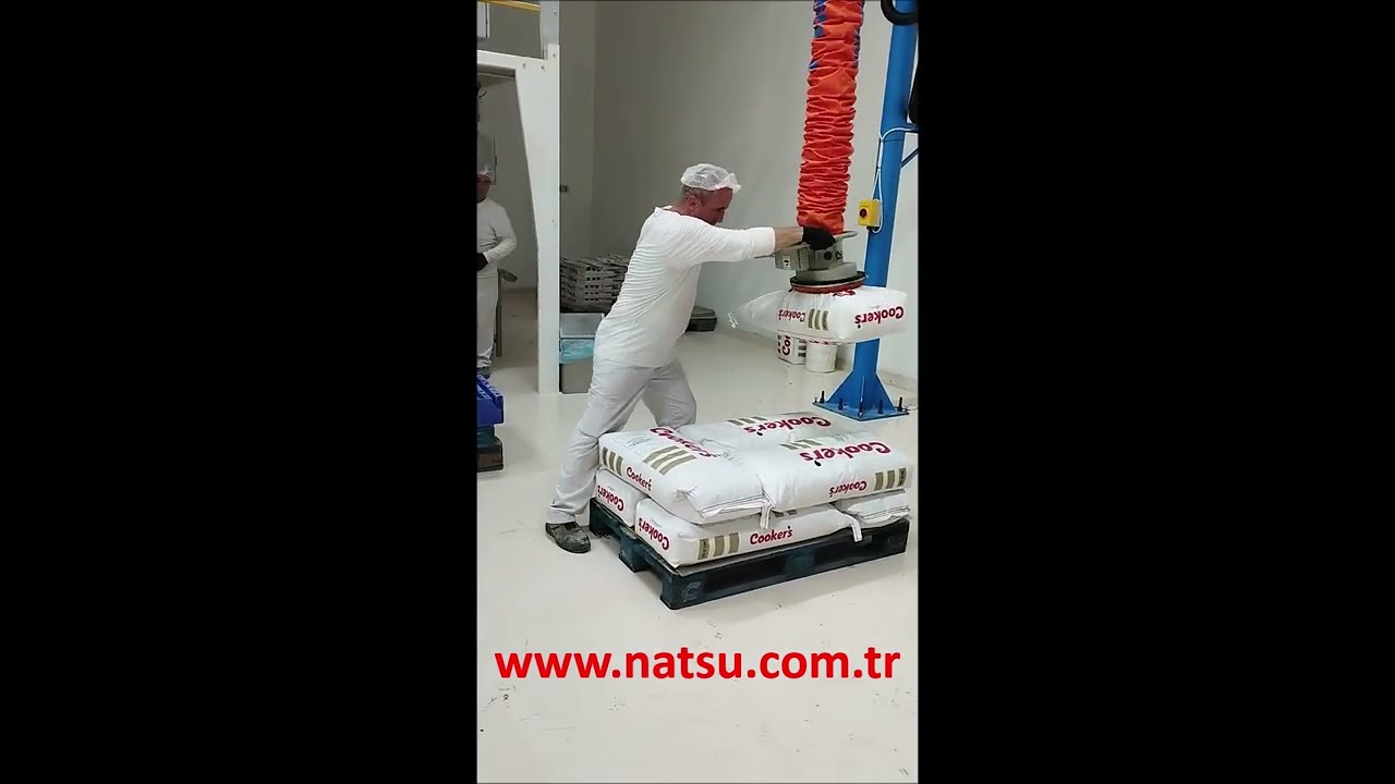 Pergel Vinçte Vakum Hortumlu Kaldırıcı - Torba Kaldırma-Natsu Makine