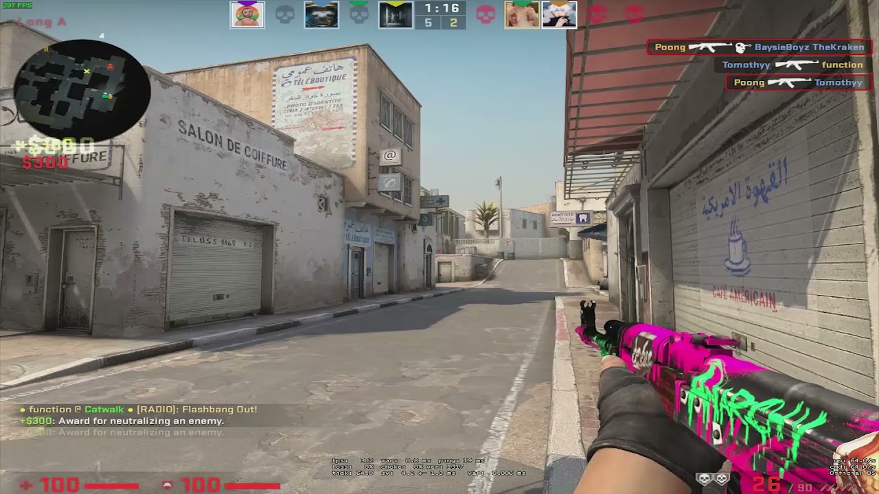 СS:GO 1 Tap Ferrari Peek with Enemy POV
