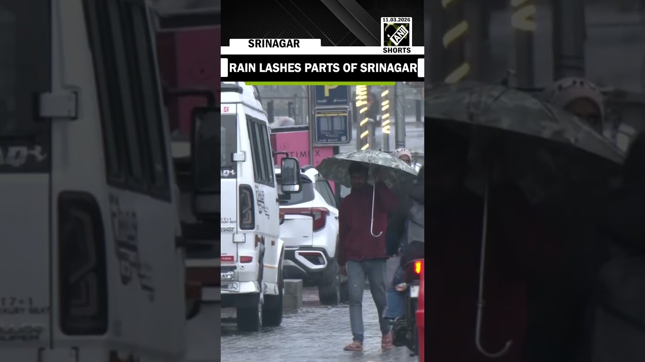 Rain lashes parts of Srinagar, India Meteorological Department records temperature at 11&deg;C