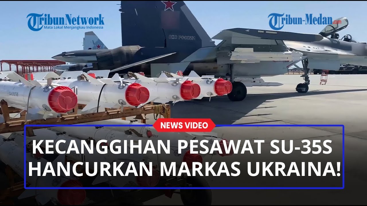 Rusia Pamerkan Kecanggihan Pesawat Tempur Su-35S Hancurkan Markas Militer Ukraina dengan Rudal!