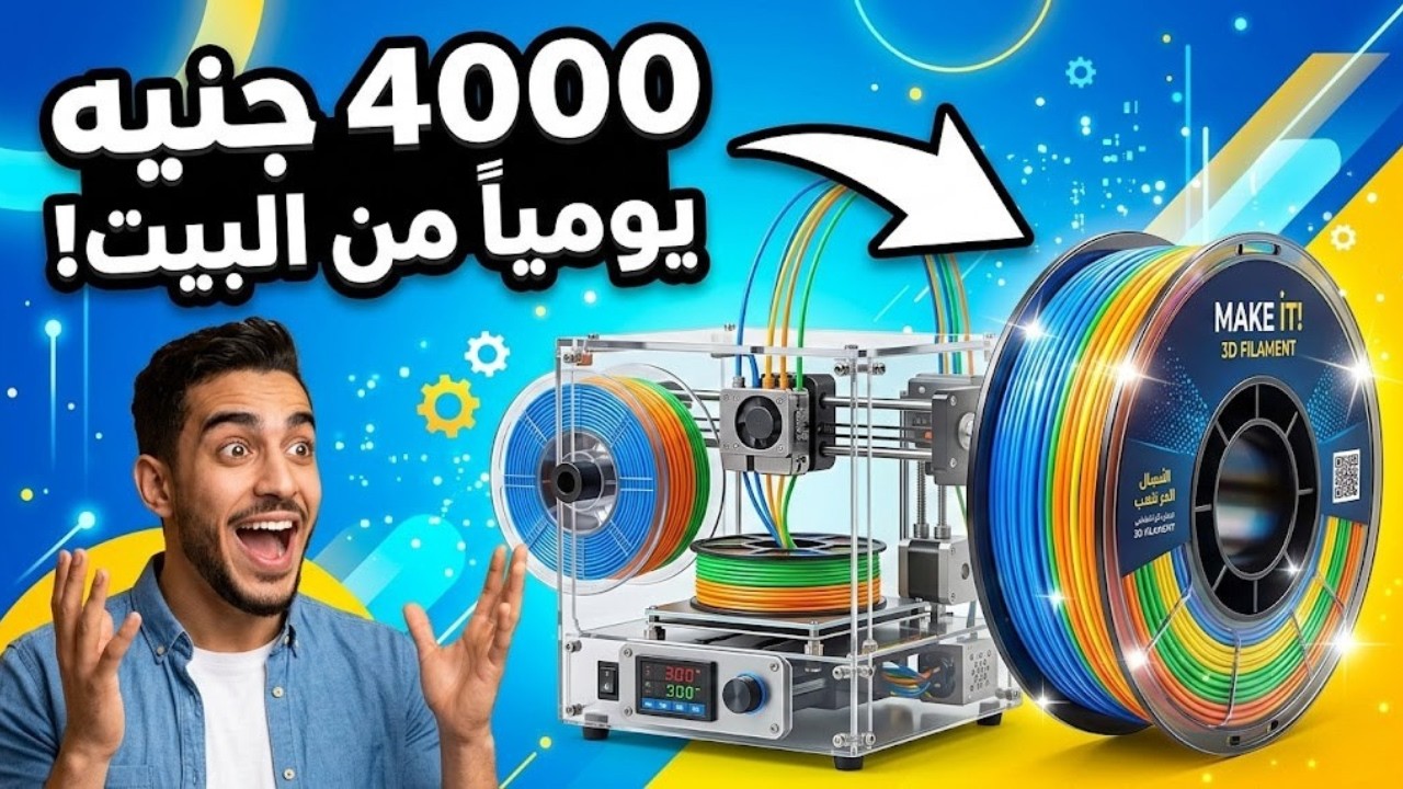 Небольшой домашний бизнес, позволяющий зарабатывать 4000 египетских фунтов в день на филаментах д...