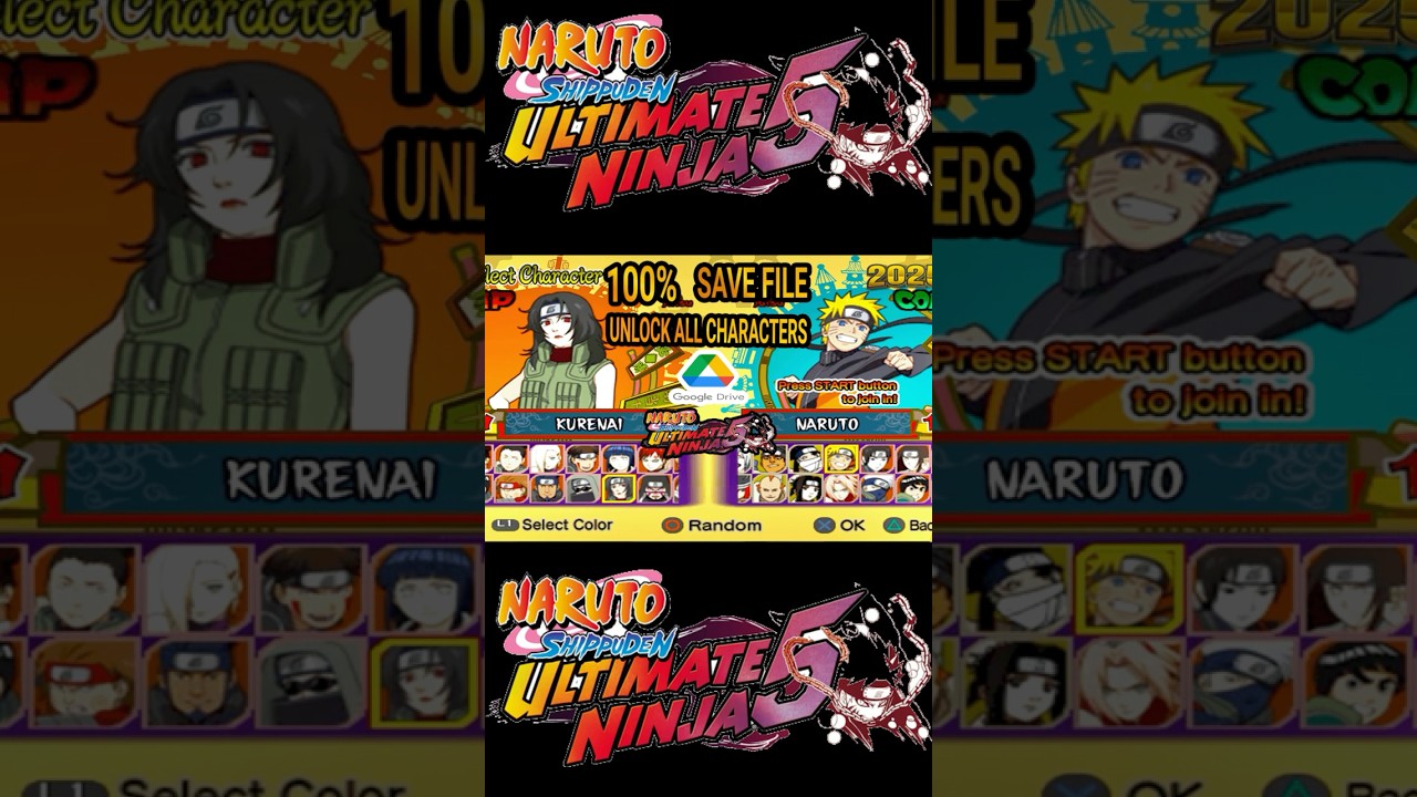 Unlock All 62 Characters & Items 🎮 - 100% Save Data Download & Location | Naruto Ultimate Ninja 5