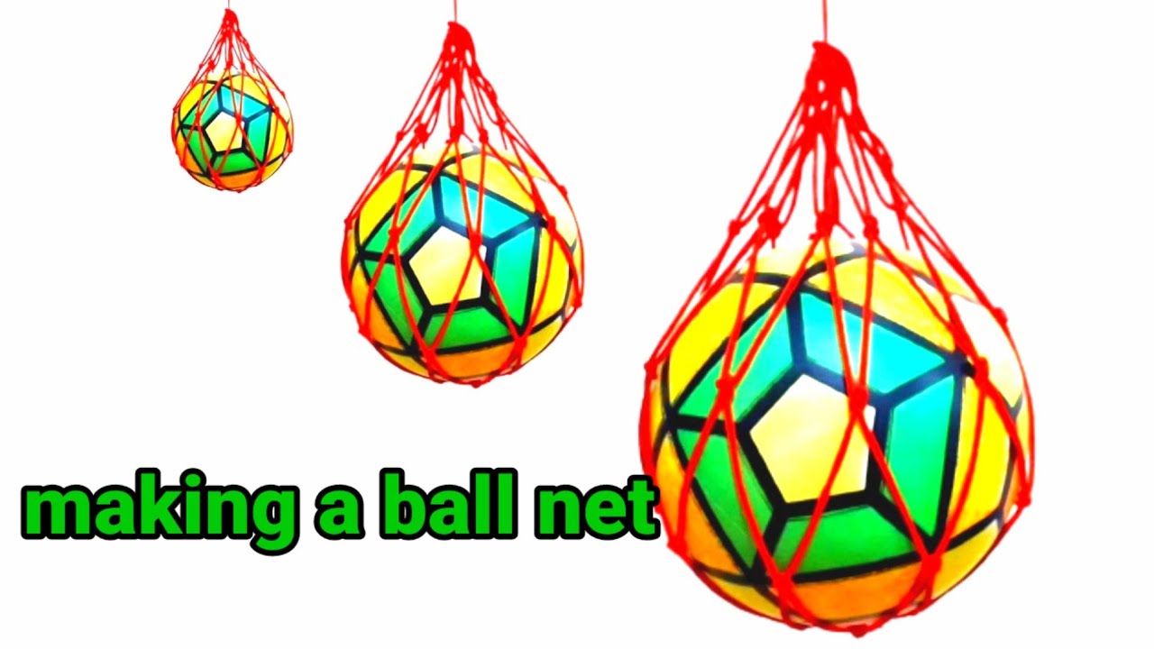 jala bola, cara membuat jaring tempat bola. net balls+ rumusnya.