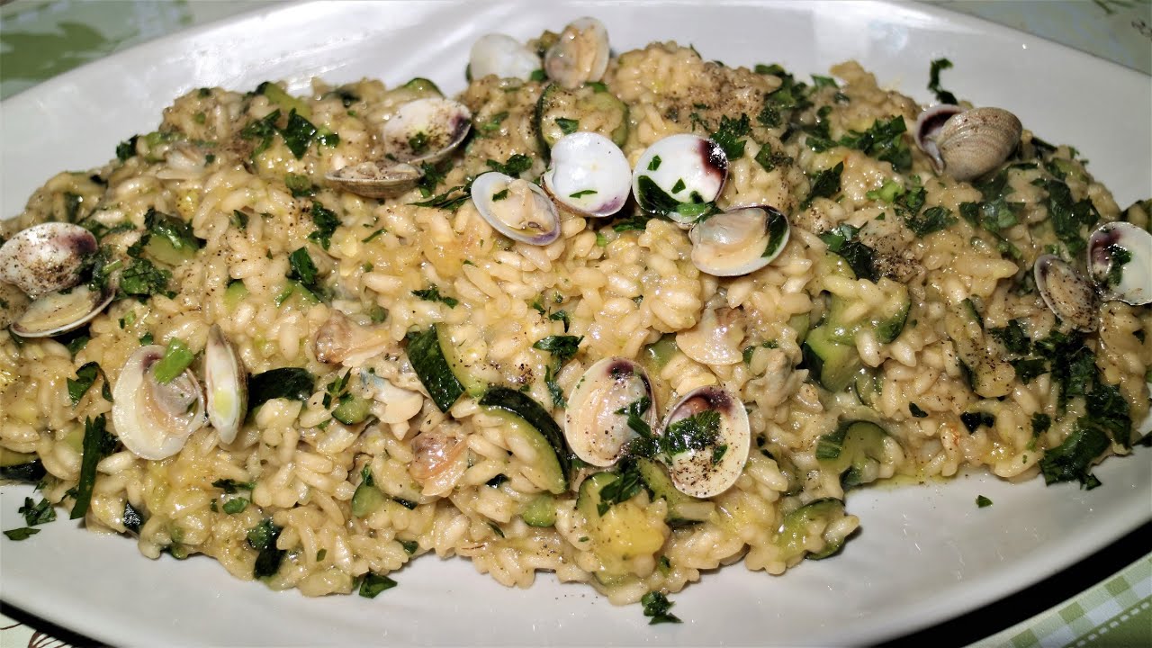 Risotto zucchine e lupini di mare