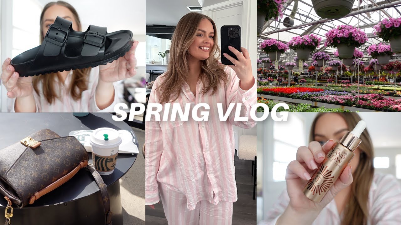NEW Spring Haul, Everyday Makeup GRWM, Trying Crumbl Cookies, Flower Garden Prep! - Spring VLOG