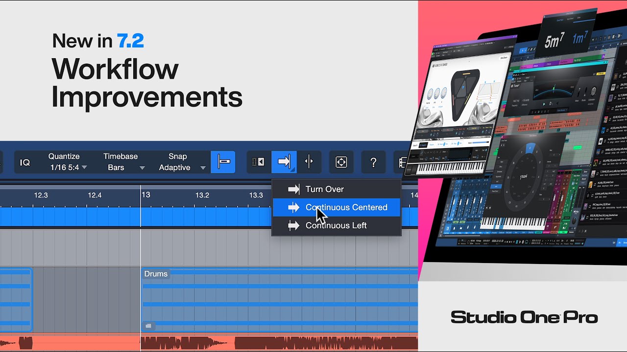 Workflow Improvements | New in Studio One Pro 7.2 | PreSonus