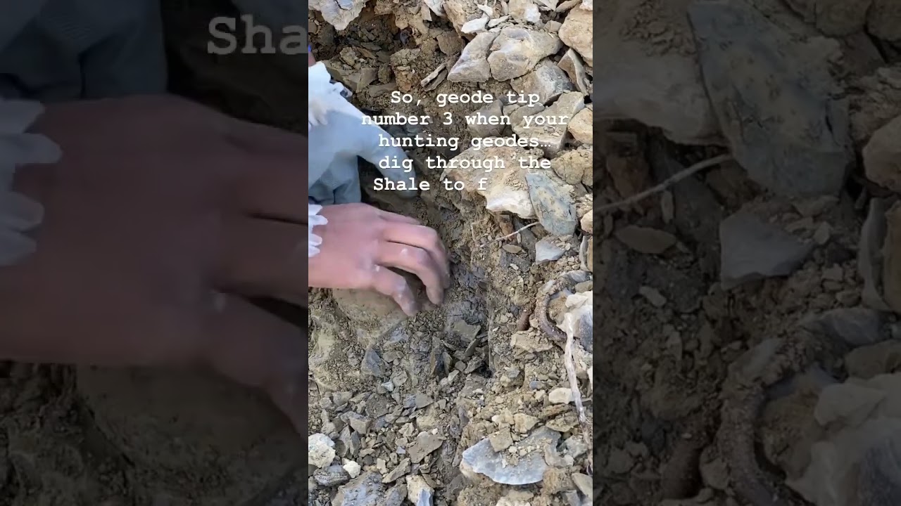 💎Rock hunting tips #geodes #crystalhunter #rockhunting #crystals #digging #quartz #gems #fyp #reel