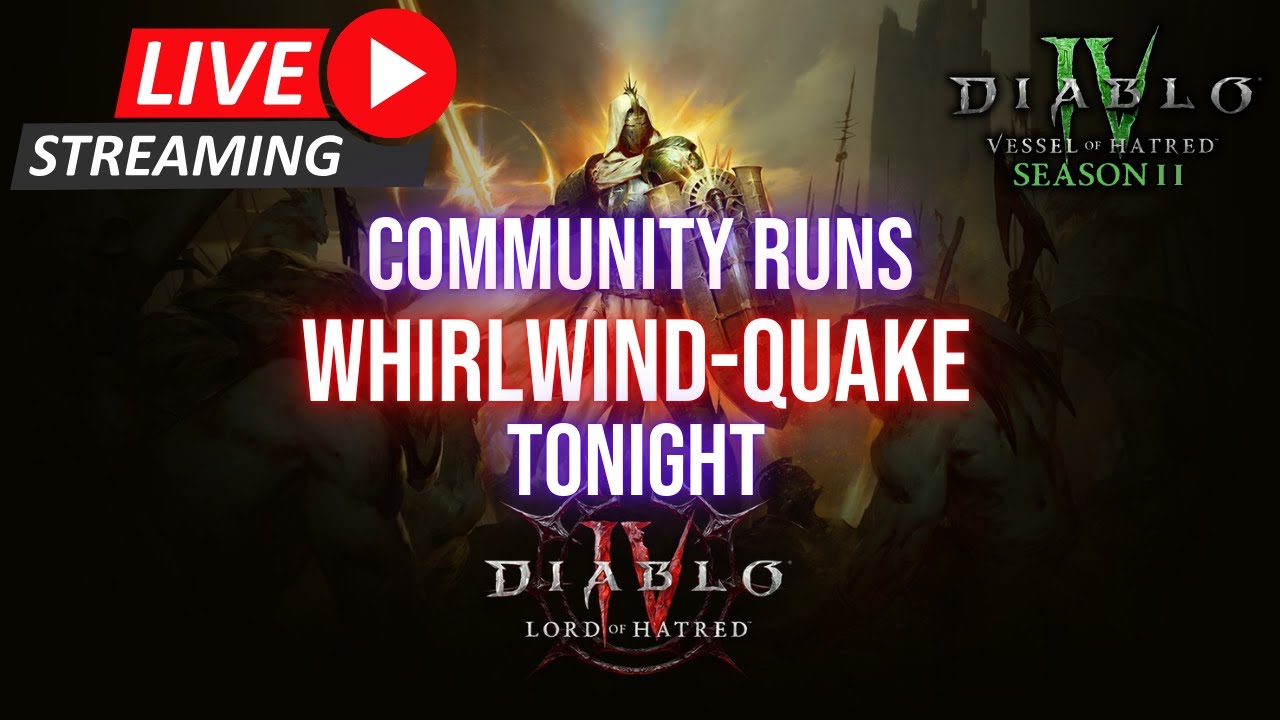 WWquake Barbarian | Community Runs | Tower Push? #DiabloIV #DiabloPartner