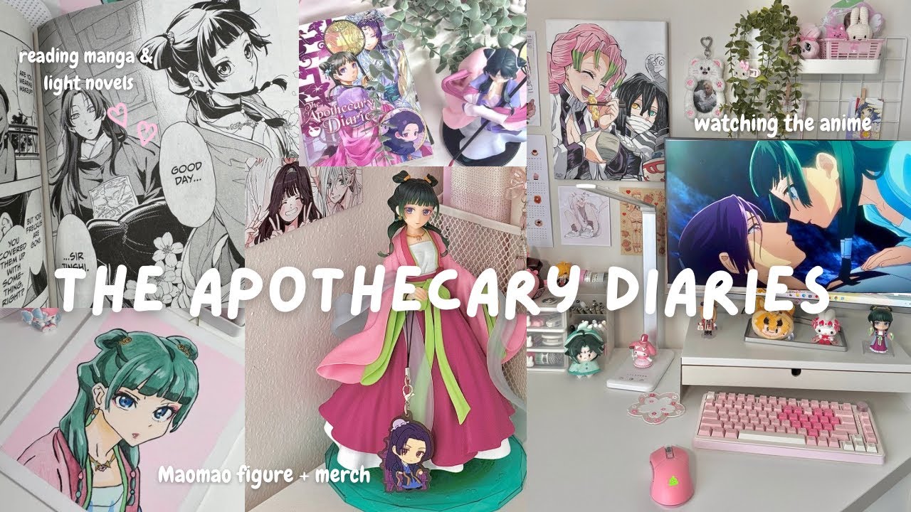 Apothecary Diaries vlog 🐸🐈‍⬛ | anime | Maomao figure | light novel/manga + skz do it album