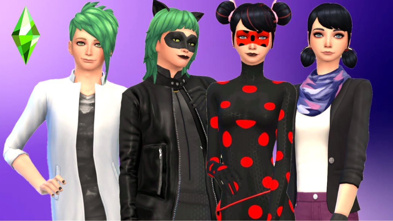 Shadybug And Claw Noir [Miraculous Ladybug] : Create a Sim I Sims 4
