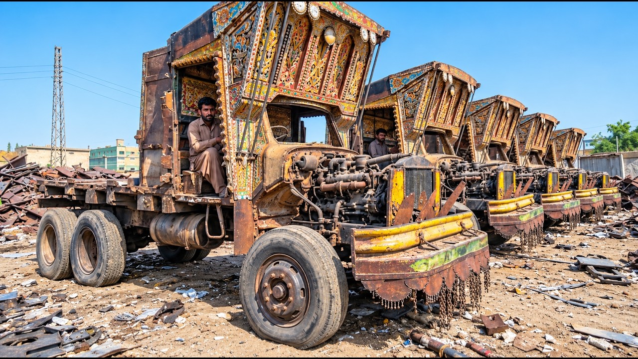 Amazing Pakistani Mechanic Restoring Old Pakistani Trucks In Workshop Part 4    @RandomExpertise-o3o