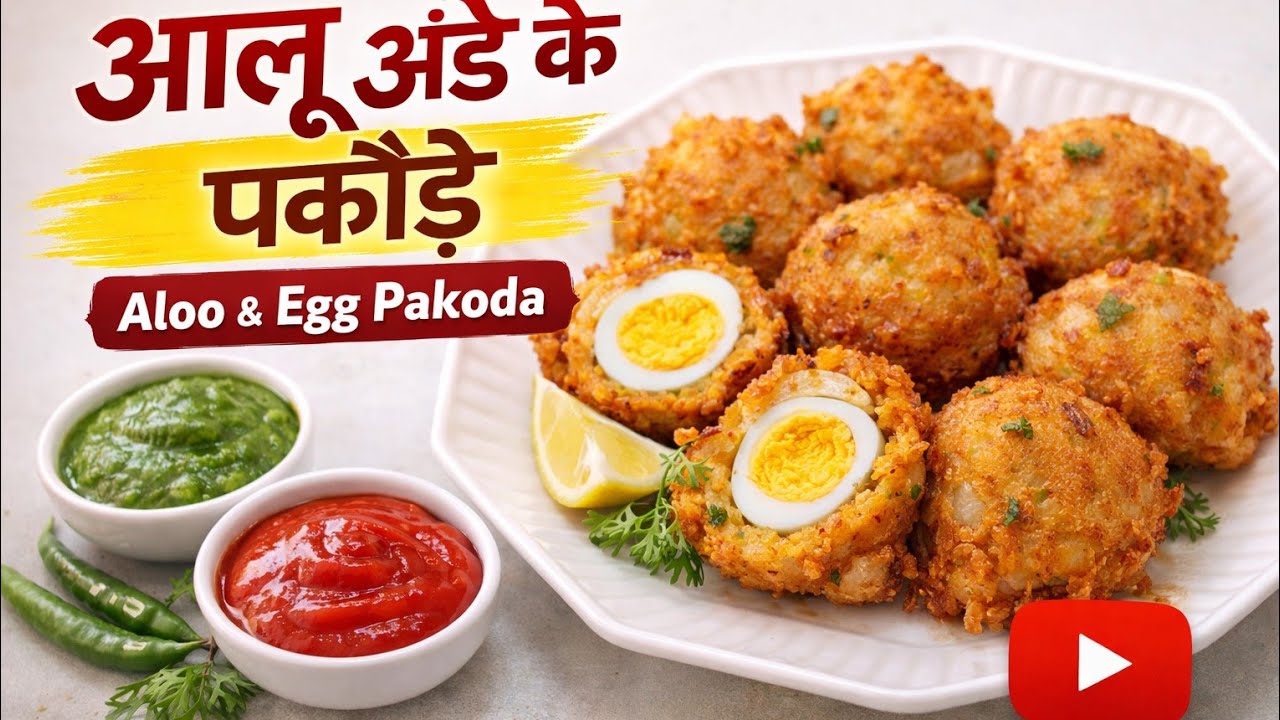 बाहर जैसे क्रिस्पी आलू अंडे के पकौड़े | Step by Step Aloo Egg Pakoda Recipe | EggpakodaRecipe