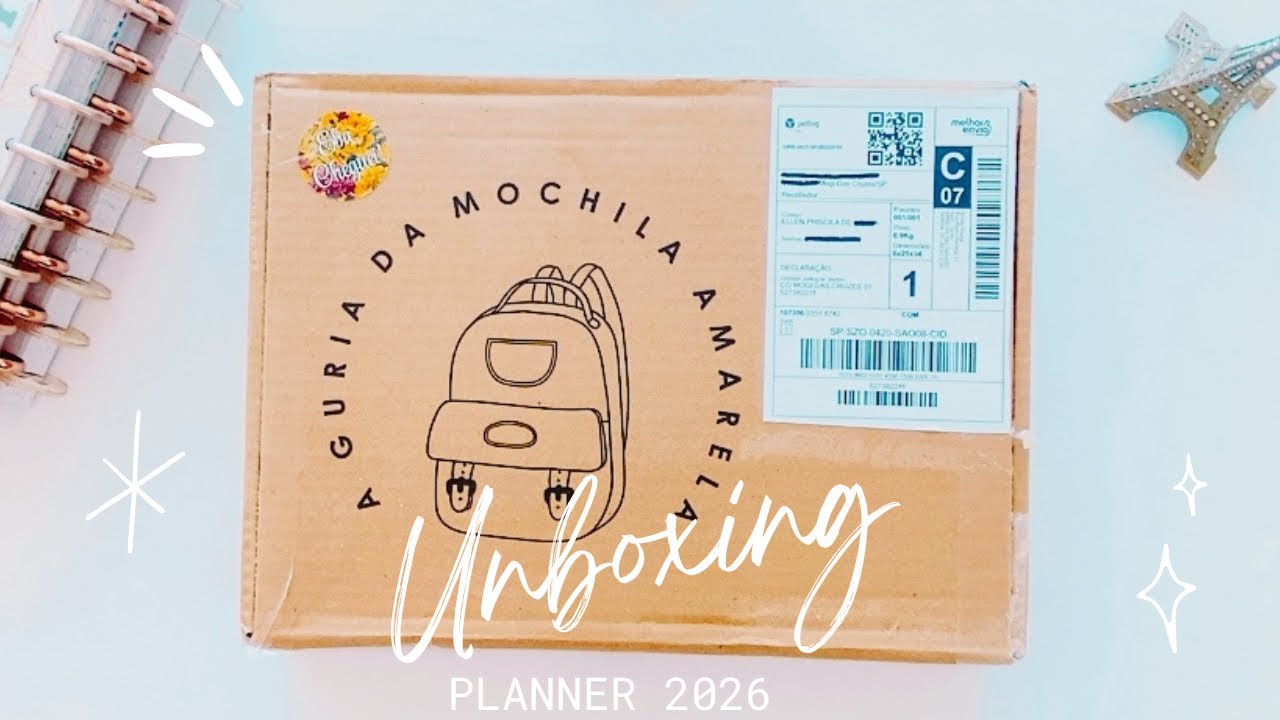 Precisamos Falar Sobre o UNBOXING da @AGuriadaMochilaAmarela | Planner 2026 | #happyplanner