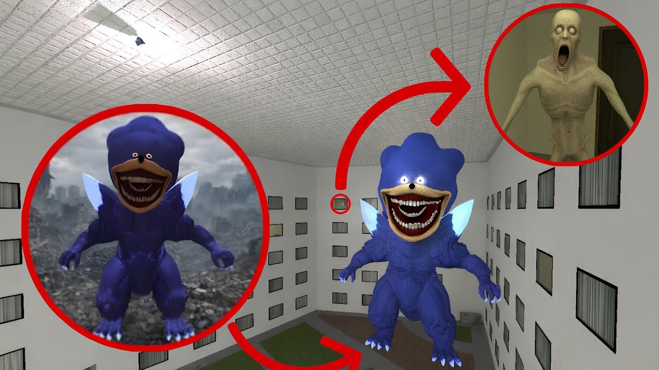 Garry's Mod: I Found Godzilla Sonic Tapes And Scp 096 At The Liminal Hotel!