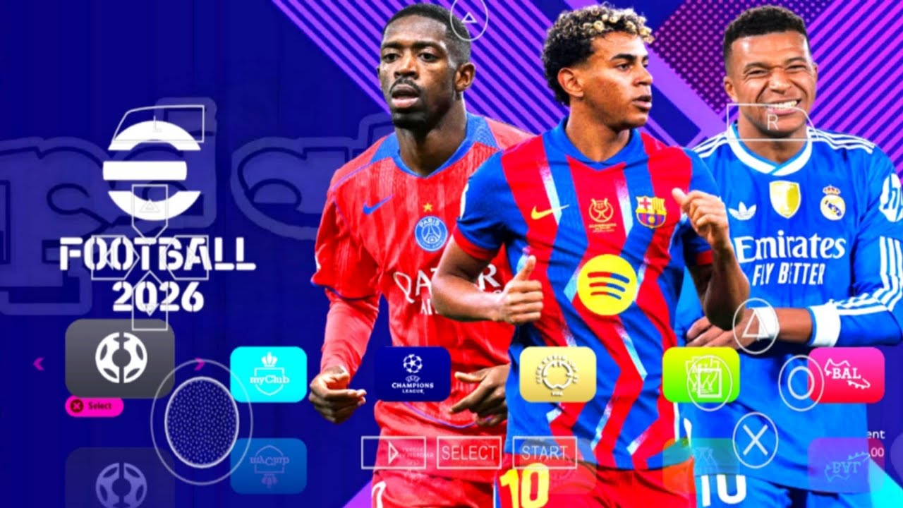 eFootball PES 2026 FULL ANDROID NEW KITS & FACES LASTED TRANSFERS PSP ISO ORIGINAL GRAPHICS FULL 4K