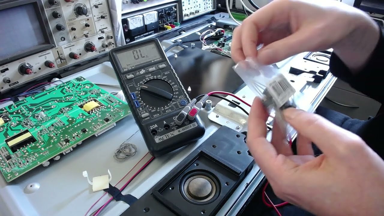 Repair of Veon VN3839LED LCD T.V. that won't turn on & has flashing power LED