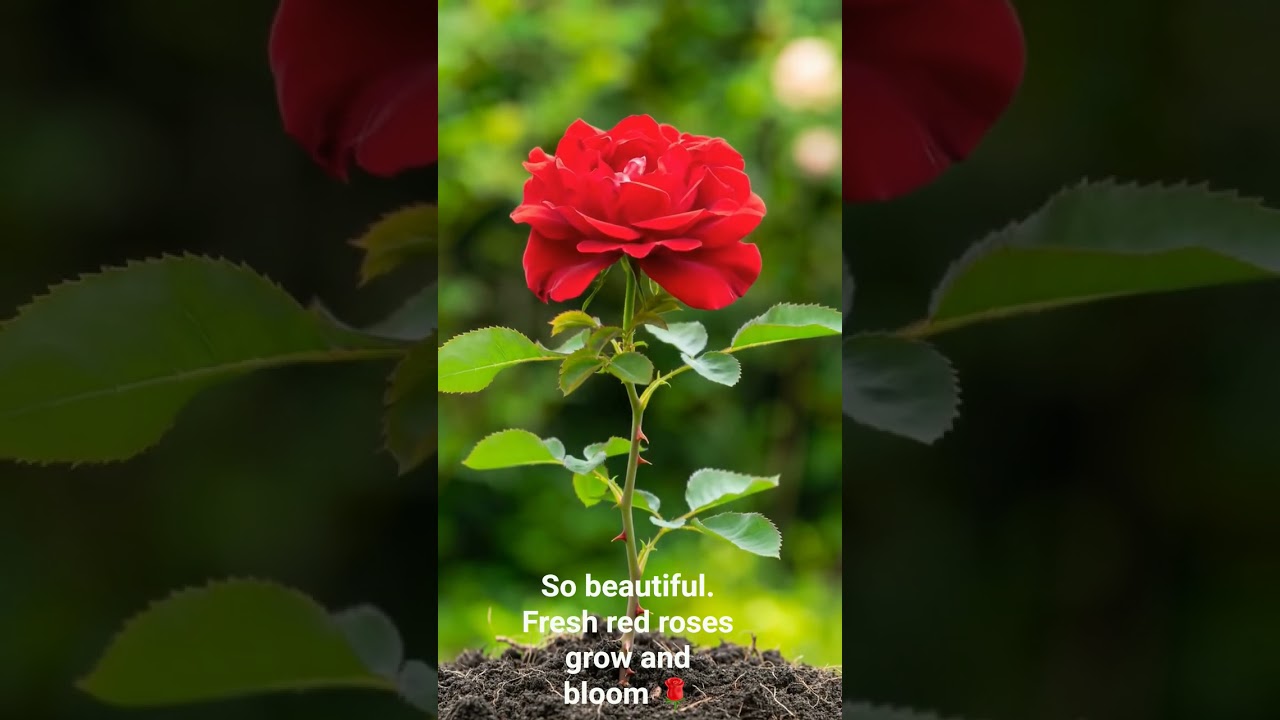 Timelapse 8 seconds shows rose seeds grow from inside damp soil 