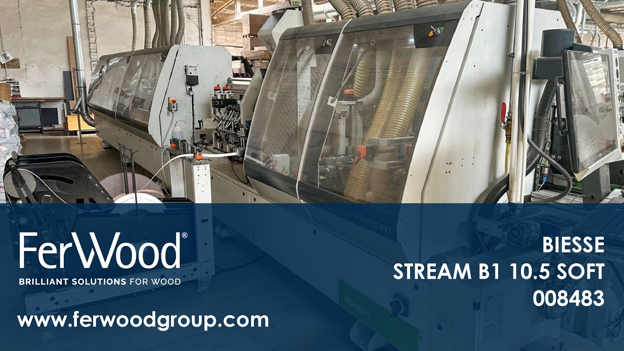 Bordatrice singola in azione - BIESSE- STREAM B1 10.5 SOFT - Ferwoodgroup - 008483