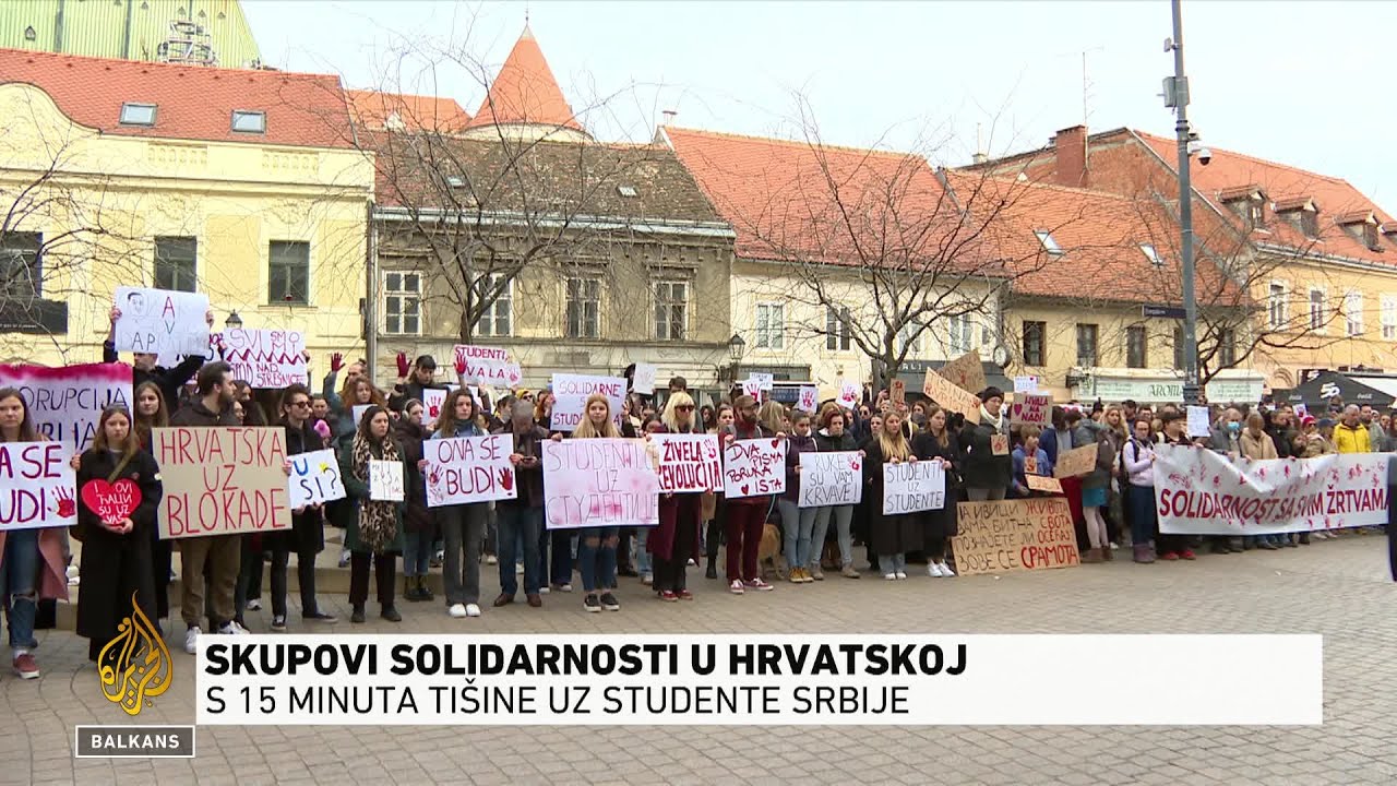 Studenti i građani Zagreba, Splita i Osijeka podržali studente u Srbiji